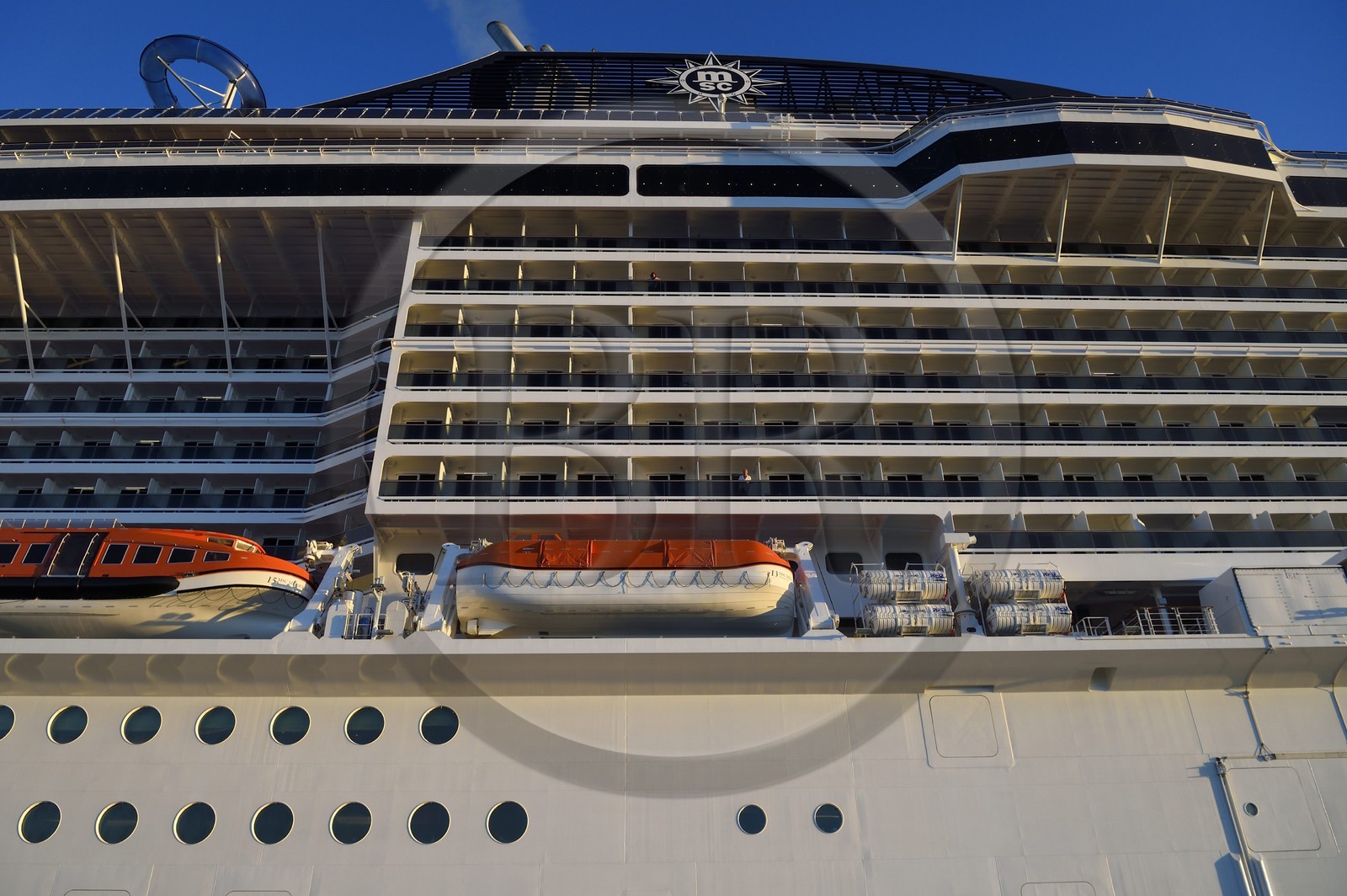 France, Bouches du Rhone, Marseille, cruise ship in the Bay of Marseille