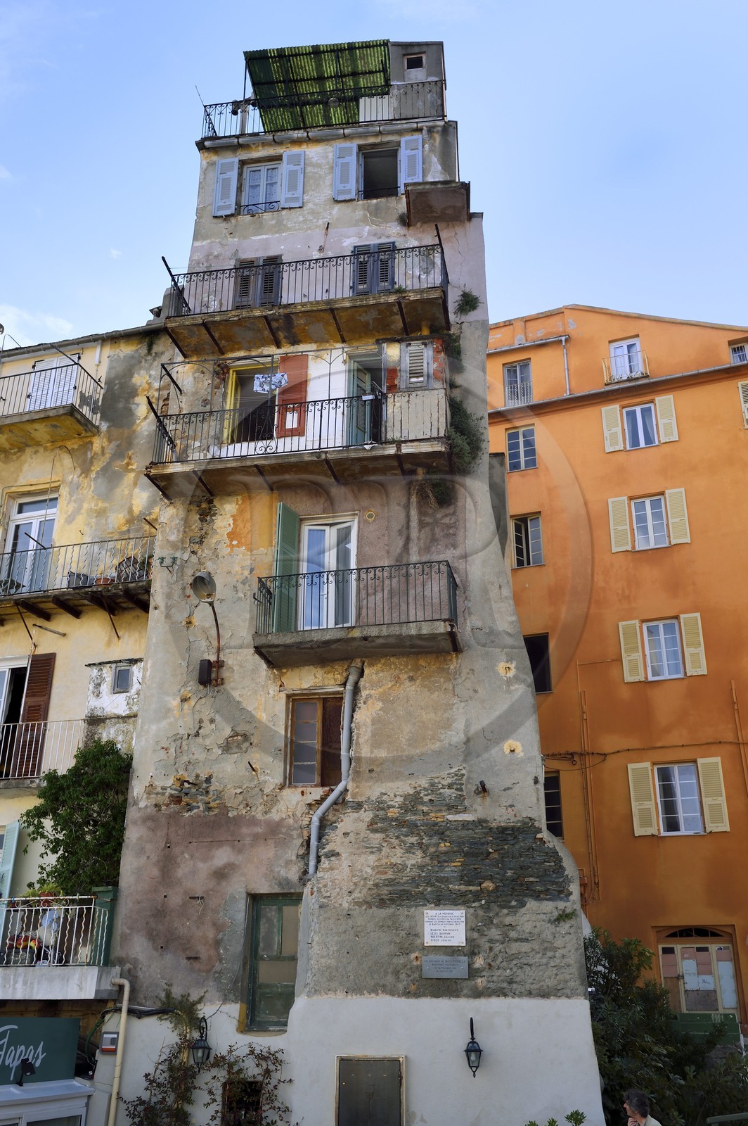 France, Haute Corse, Bastia, Terra-Vecchia district, building bordering the Old Port