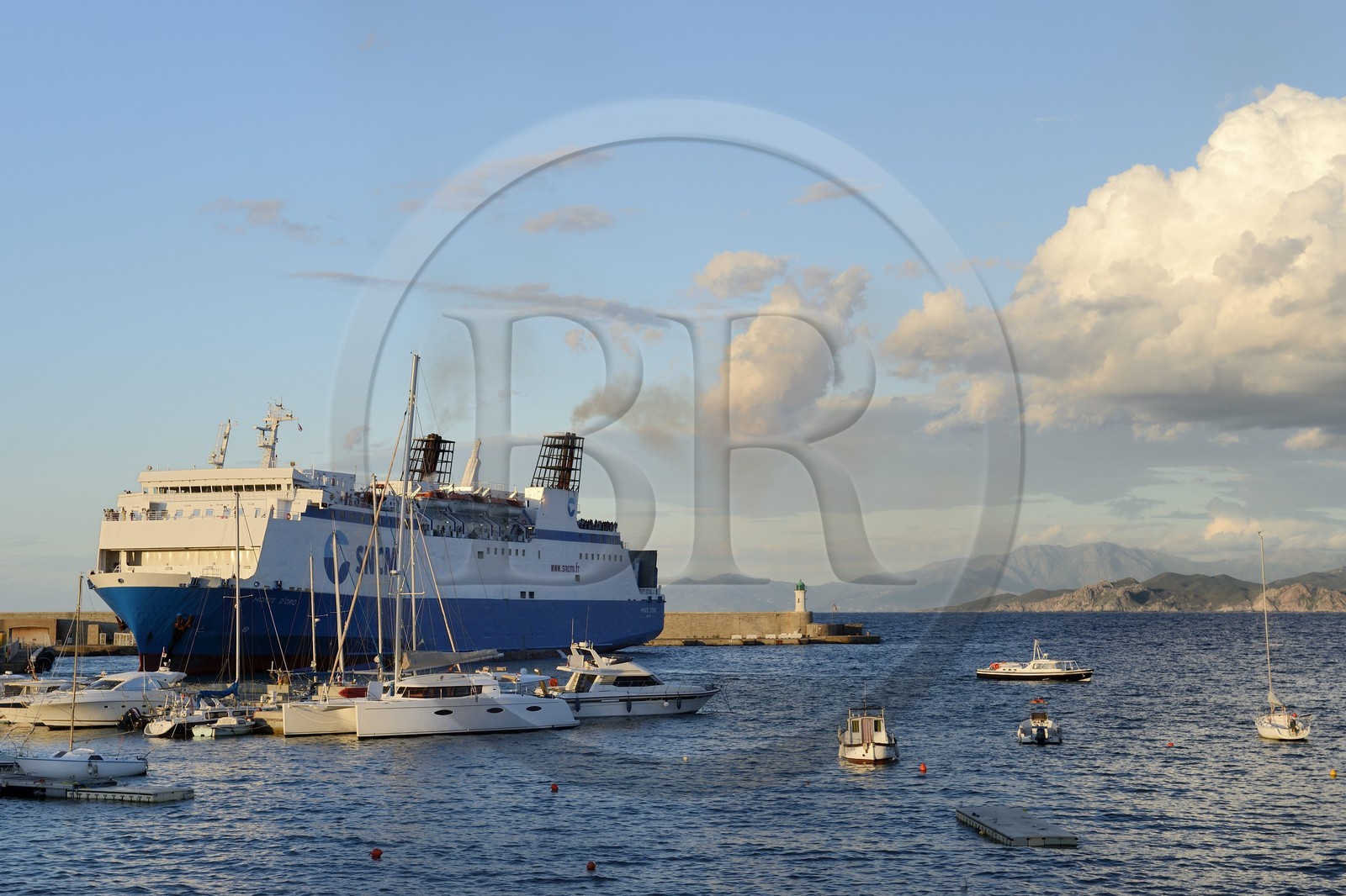 France, Haute Corse, Balagne, L'Ile Rousse, SNCM ferry in the port