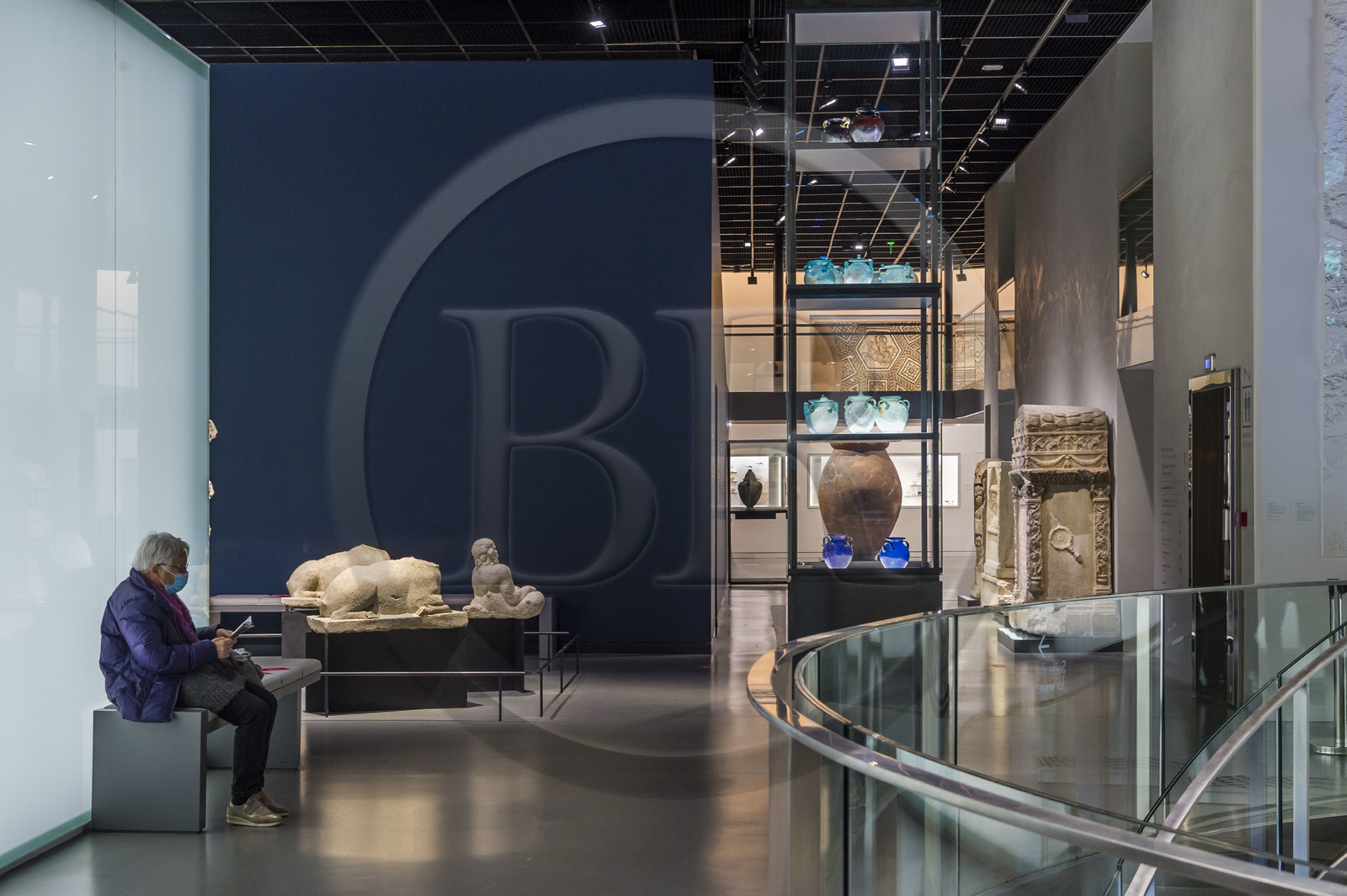 France, Gard (30), Nîmes, Musée de la Romanité de l'architecte Elizabeth de Portzamparc