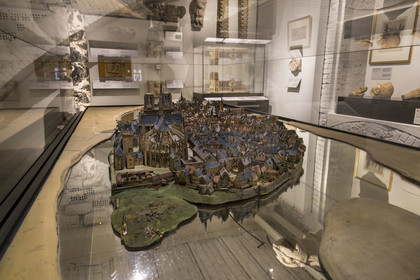France, Paris, Marais district, Carnavalet Museum, basements, model of the Ile de la Cité as it was imagined in the 19th century