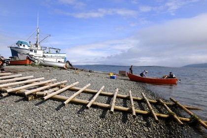 Canada, province de Terre-Neuve et Labrador, Ile de Terre-Neuve, fjord de Corner Brook, sur les traces du capitaine Cook, village de pêcheurs Frenchman's Cove
