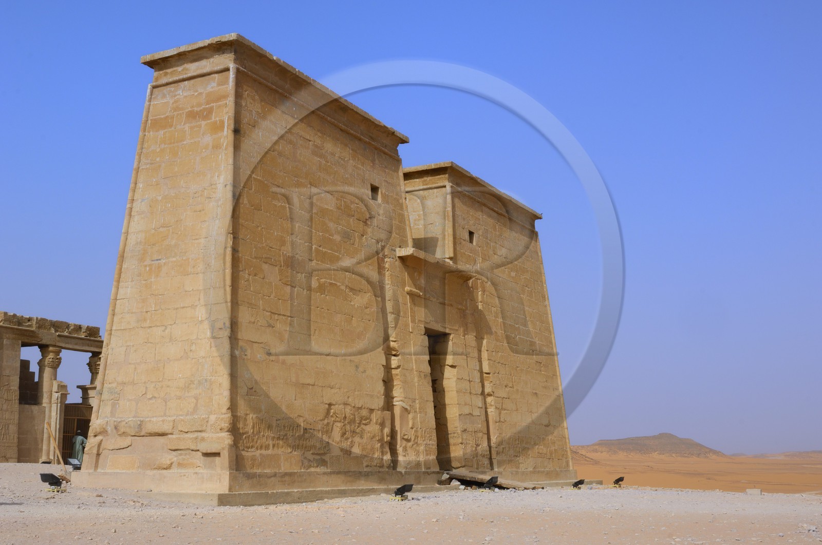 Egypt, Upper Egypt, Lake Nasser, Nubia desert, Wadi es-Sebua site or Valley of the Lions, temple of Dakka