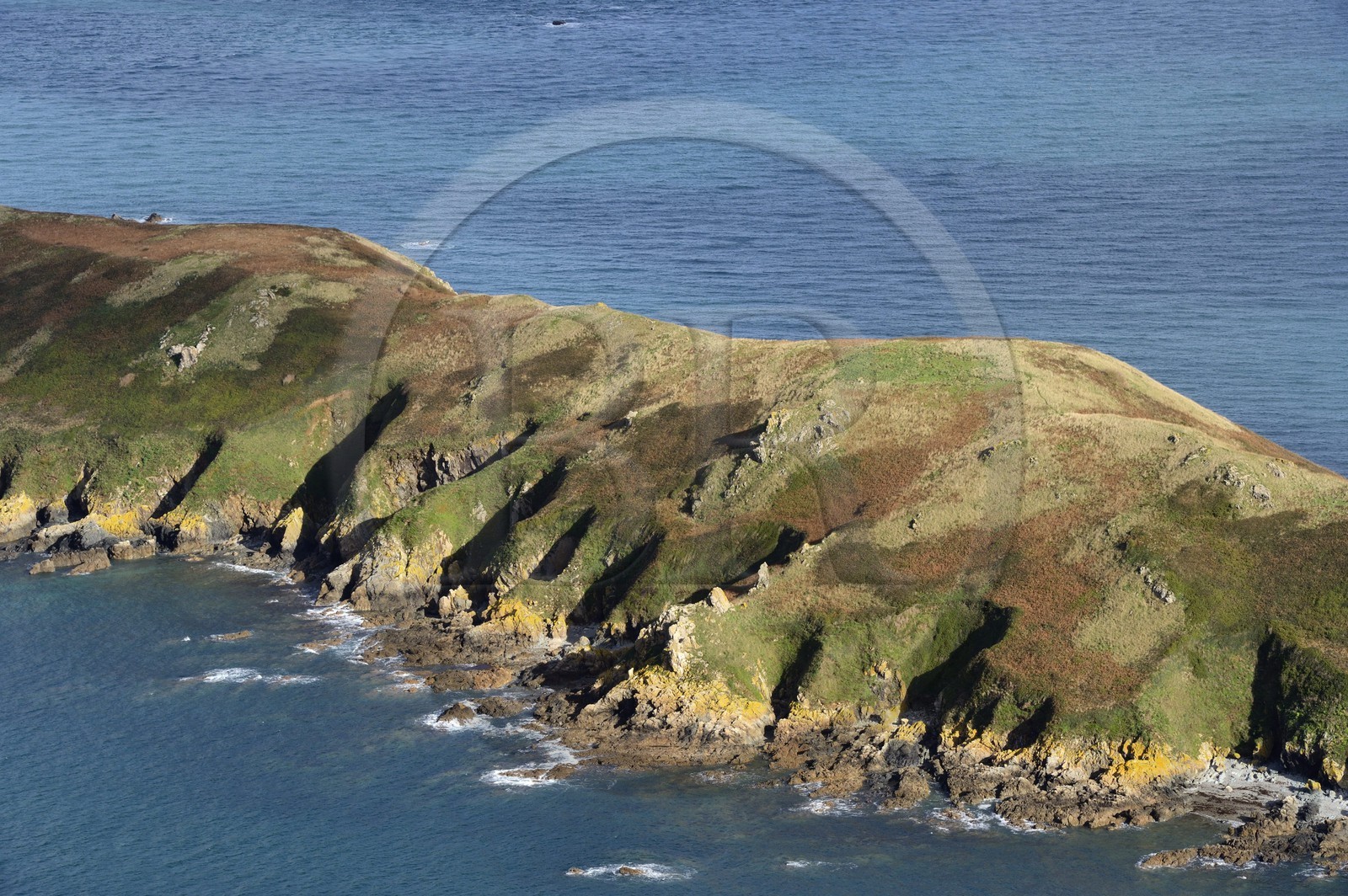 France, Cotes-d'Armor, Perros-Guirec, Tome island (aerial view)