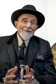 France, Paris, Musée Maillol art museum, German painter and sculptor Markus Lüpertz during his exhibition in dialogue with the work of Aristide Maillol