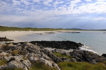 Royaume-Uni, Ecosse, Hébrides intérieures, Ile de Tiree, plage de la baie de Balephetrish
