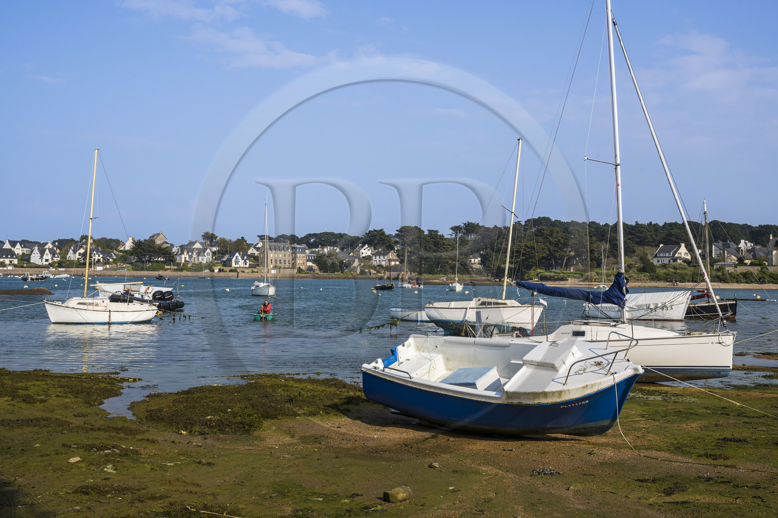 France, Côtes-d'Armor (22), Côte de Granit Rose, Perros-Guirec, port naturel de Ploumanac'h