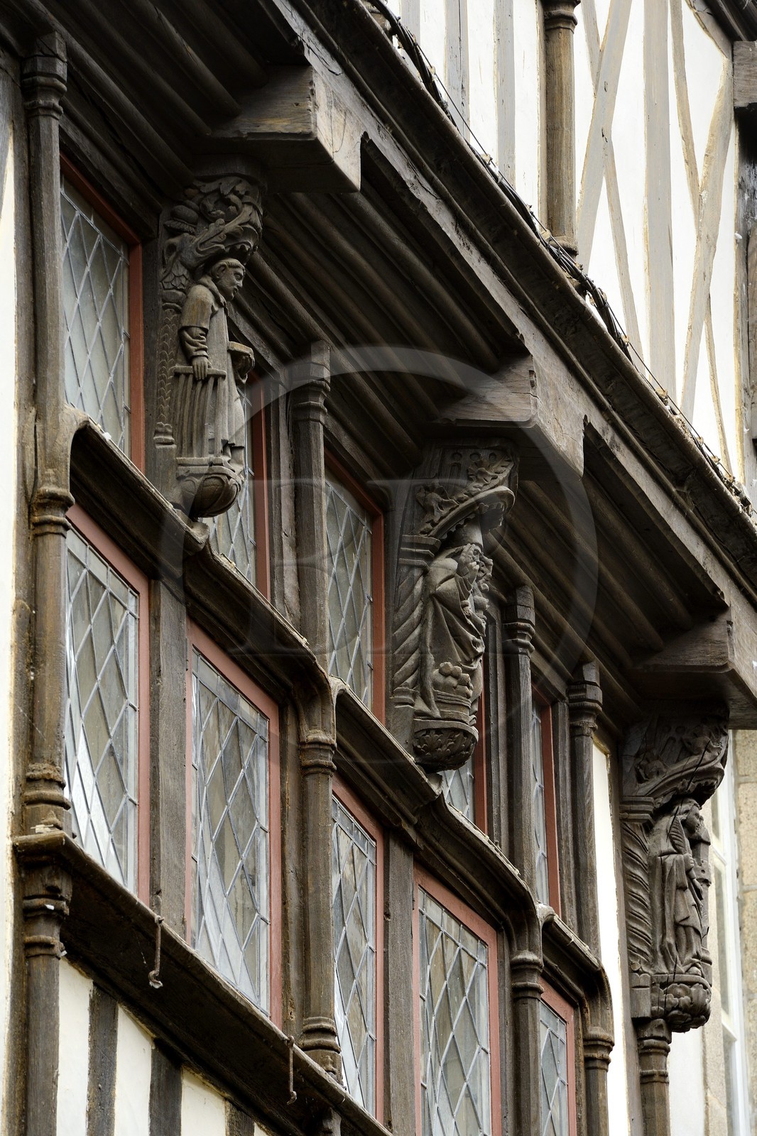France, Finistère (29), Morlaix, le musée de Morlaix, maison à pans de bois du XVIème siècle dite Maison à lanterne ou à pondalez, Maison de la duchesse Anne (Reine Anne)