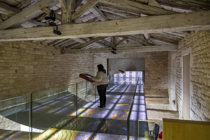 France, Vendée (85), Nieul-sur-l'Autise, Abbaye royale Saint-Vincent fondée en 1069, abrite la tombe d'Aénor de Châtelleraut mère d'Alienor d'Aquitaine, le musée