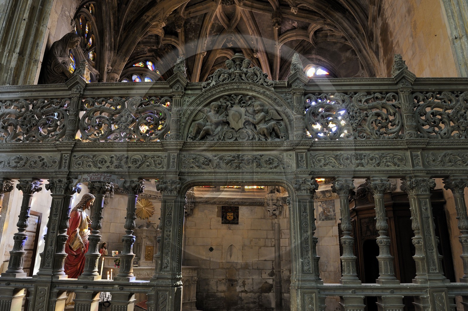 France, Seine-Maritime (76), Dieppe, l'église Saint-Jacques du XIIIème siècle, chapelle du Sacré-Coeur