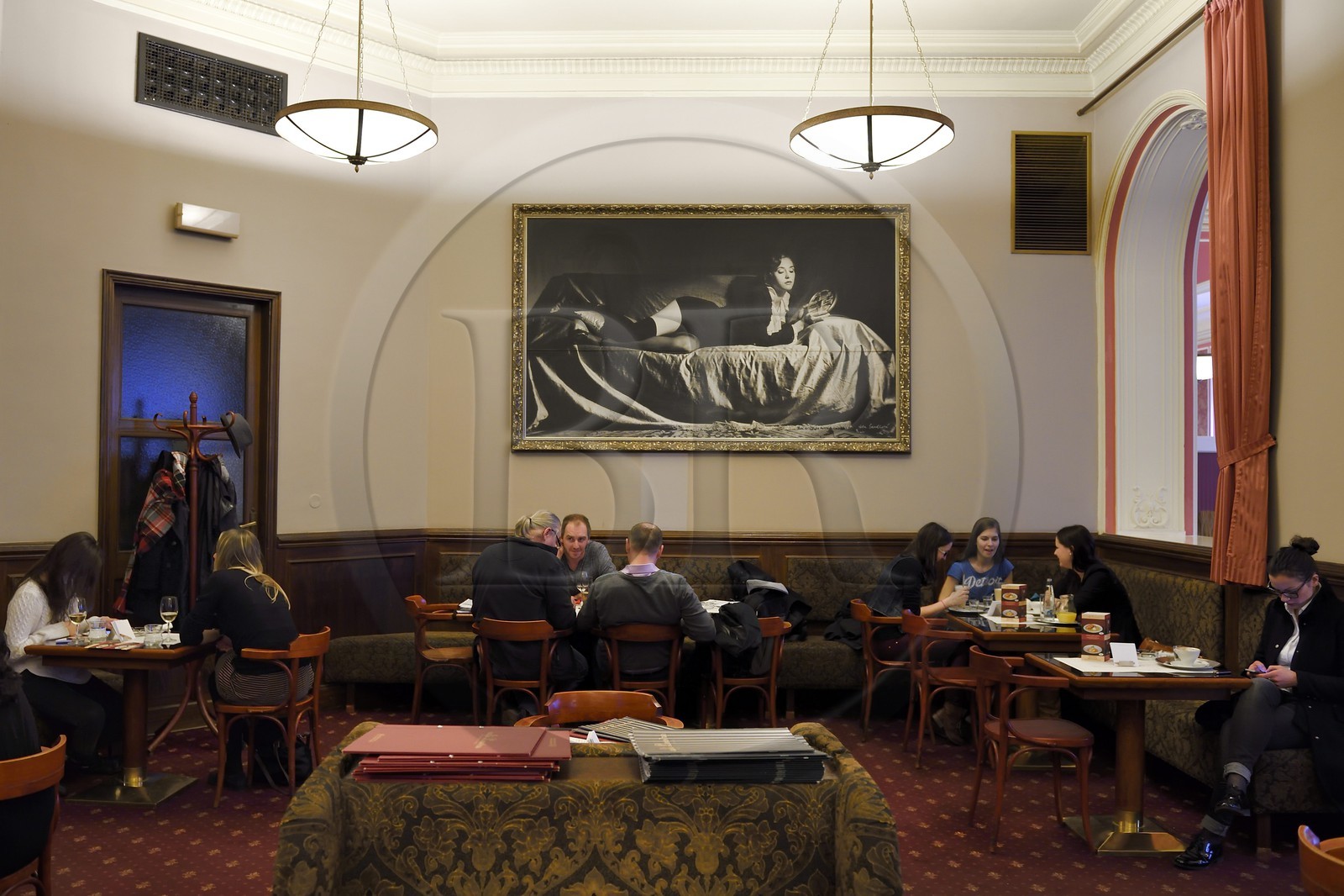 République Tchèque, Prague, Nove Mesto, café Louvre