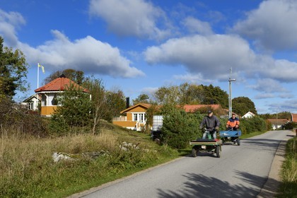 Sweden, Västra Götaland, Koster Islands, Sydkoster, three weels motorcycles only means of transportation of the island