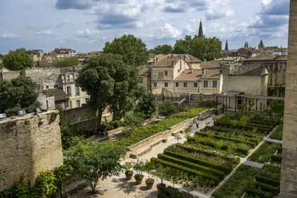 France, Vaucluse, Avignon, Palais des Papes (Palace of the Popes) listed as World heritage by UNESCO, the papal gardens to the east