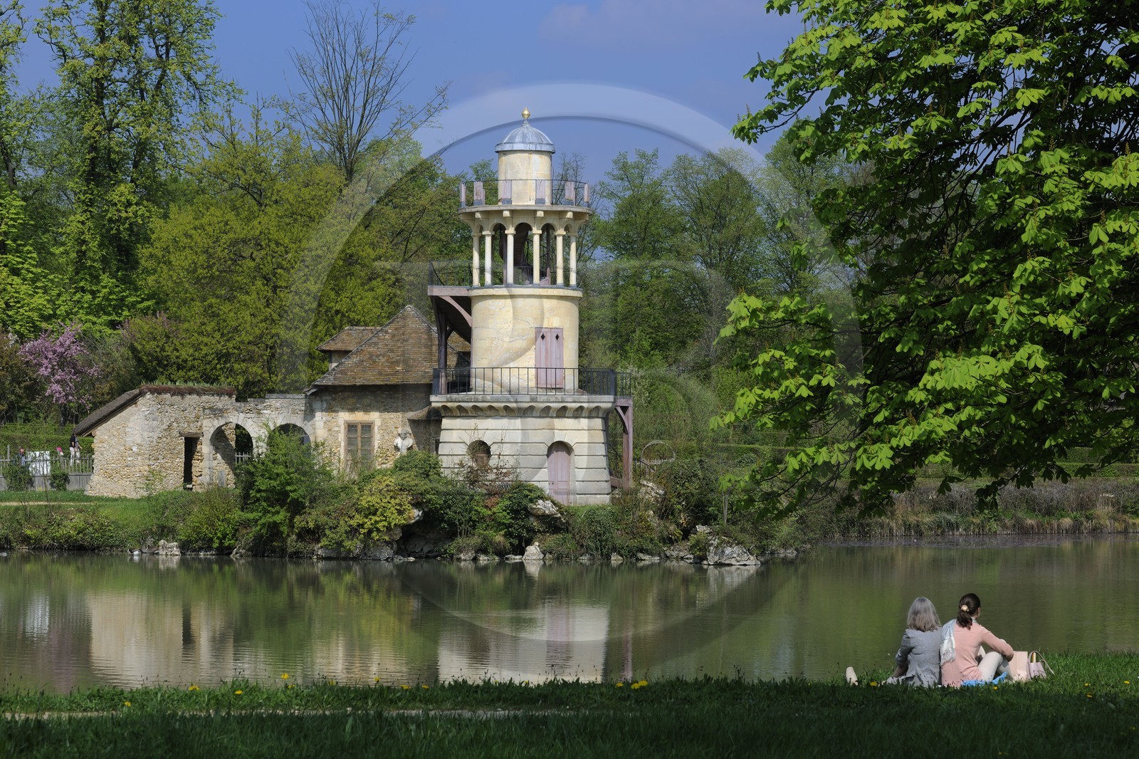 France, Yvelines, Chateau de Versailles, listed as World Heritage by UNESCO, Marlborough Tower of the Queen's Hamlet in Marie Antoinette's Estate