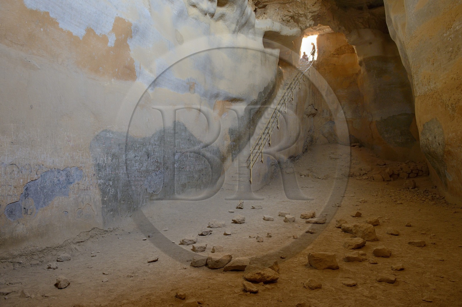 Israel, Negev Desert, Masada fortress, listed as World Heritage by UNESCO, the Herod's southern water cistern