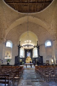 France, Dordogne (24), Périgord Vert, Saint-Jean-de-Côle, labellisé Les Plus Beaux Villages de France, église Saint-Jean-Baptiste
