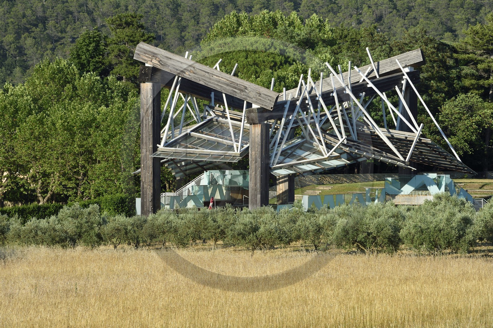 France, Bouches du Rhone,  Le Puy Sainte Reparade, Chateau La Coste vineyard and contemporary art center, music Pavillon by Frank O. Gehry (Compulsory Mention)