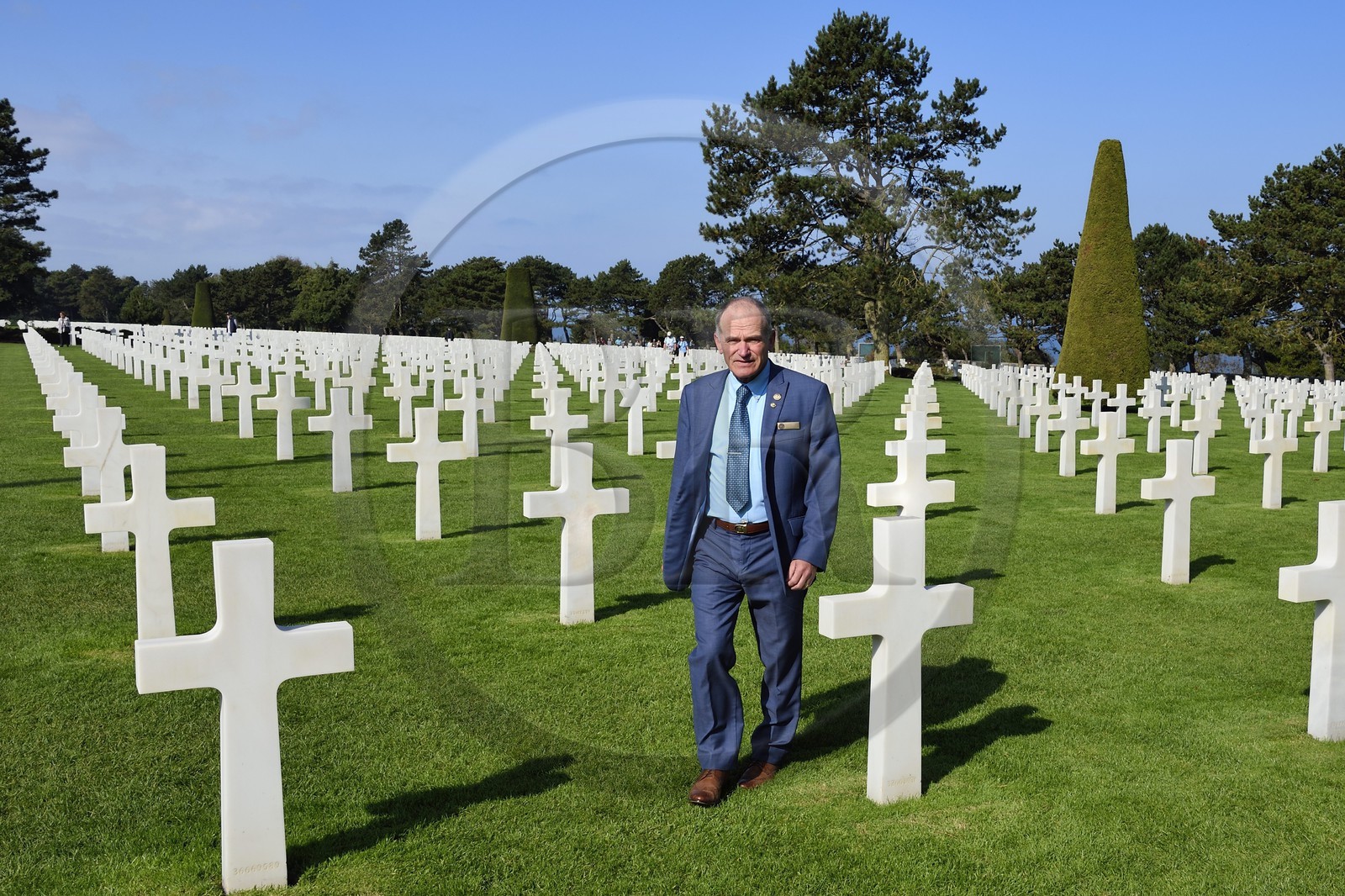 France, Calvados, Colleville sur Mer, the Normandy Landings Beach, Omaha Beach, Scott Desjardins, Superintendent of the Normandy American Cemetery and Memorial