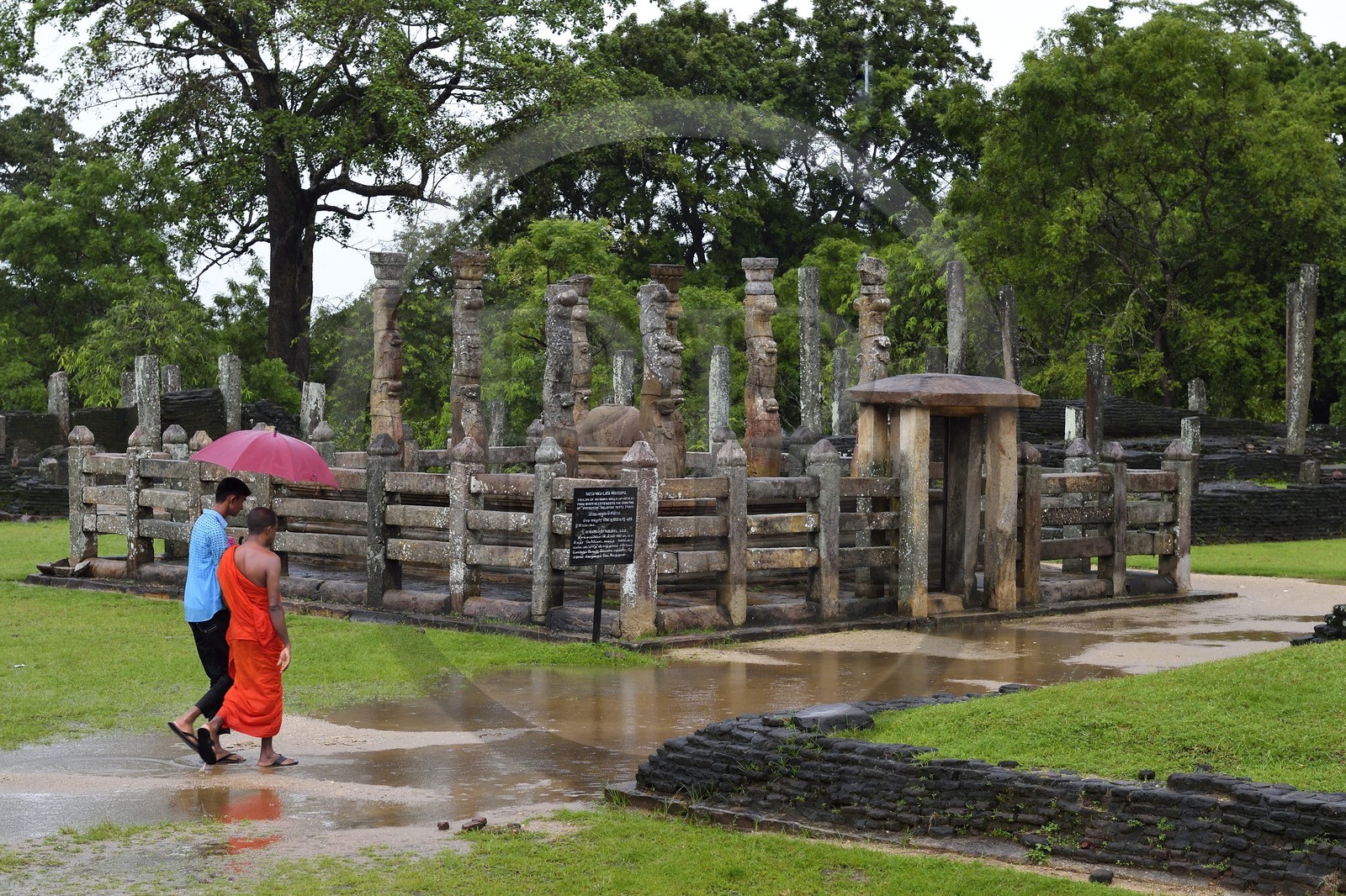 Sri Lanka,  North Central province, Polonnaruwa, the former capital of the country (11th to 13th century) listed as World Heritage by UNESCO, Nissanka Latha Mandapaya