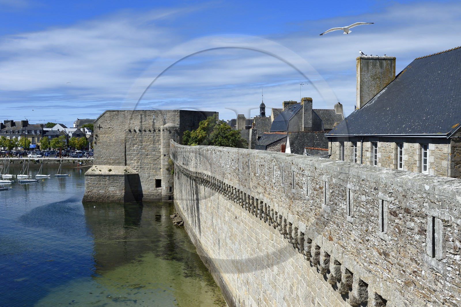 France, Finistere, Concarneau, the Ville Close (walled town) ramparts