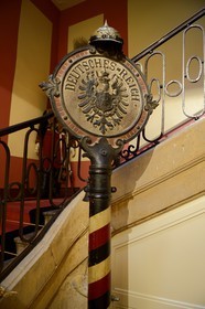 France, Moselle (57), Metz, ancienne borne frontière du Reich allemand en Lorraine pendant la période d'occupation de 1870 à 1918