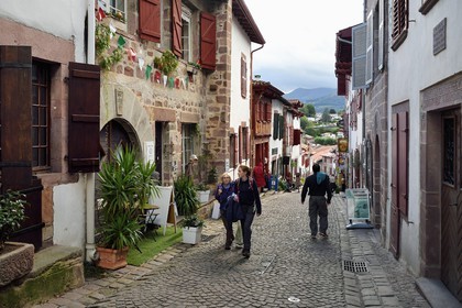 France, Pyrenees Atlantiques, Basque Country, Saint Jean Pied de Port, rue de la Citadelle on the Way of St. James