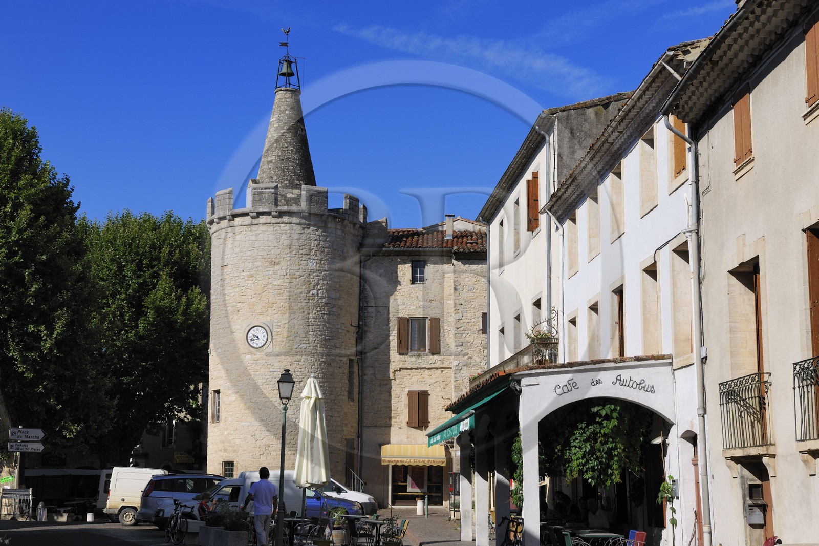 France, Herault, Pic Saint-Loup region, Saint-Martin-de-Londres, the Clock Tower
