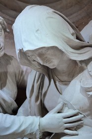 France, Meuse (55), Saint-Mihiel, église Saint-Etienne, le Sépulcre ou mise au tombeau par le sculpteur Ligier Richier (XVIème siècle), la Vierge