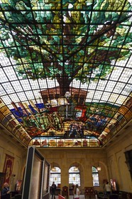 Spain, Basque Country, Biscay Province, Gernika-Lumo, House of Assemblies (Casa de Juntas), reproduction of Gernika's tree on the large glass roof