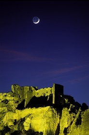 France, Bouches-du-Rhône (13), Les Baux-de-Provence, labellisé Les Plus Beaux Villages de France, les ruines du château et son donjon