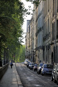 France, Paris (75), île Saint Louis, quai Bourbon