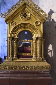 France, Dordogne (24), Brantôme, l'abbaye bénédictine Saint-Pierre de Brantôme, ancienne église abbatiale, reliques de Saint Sicaire