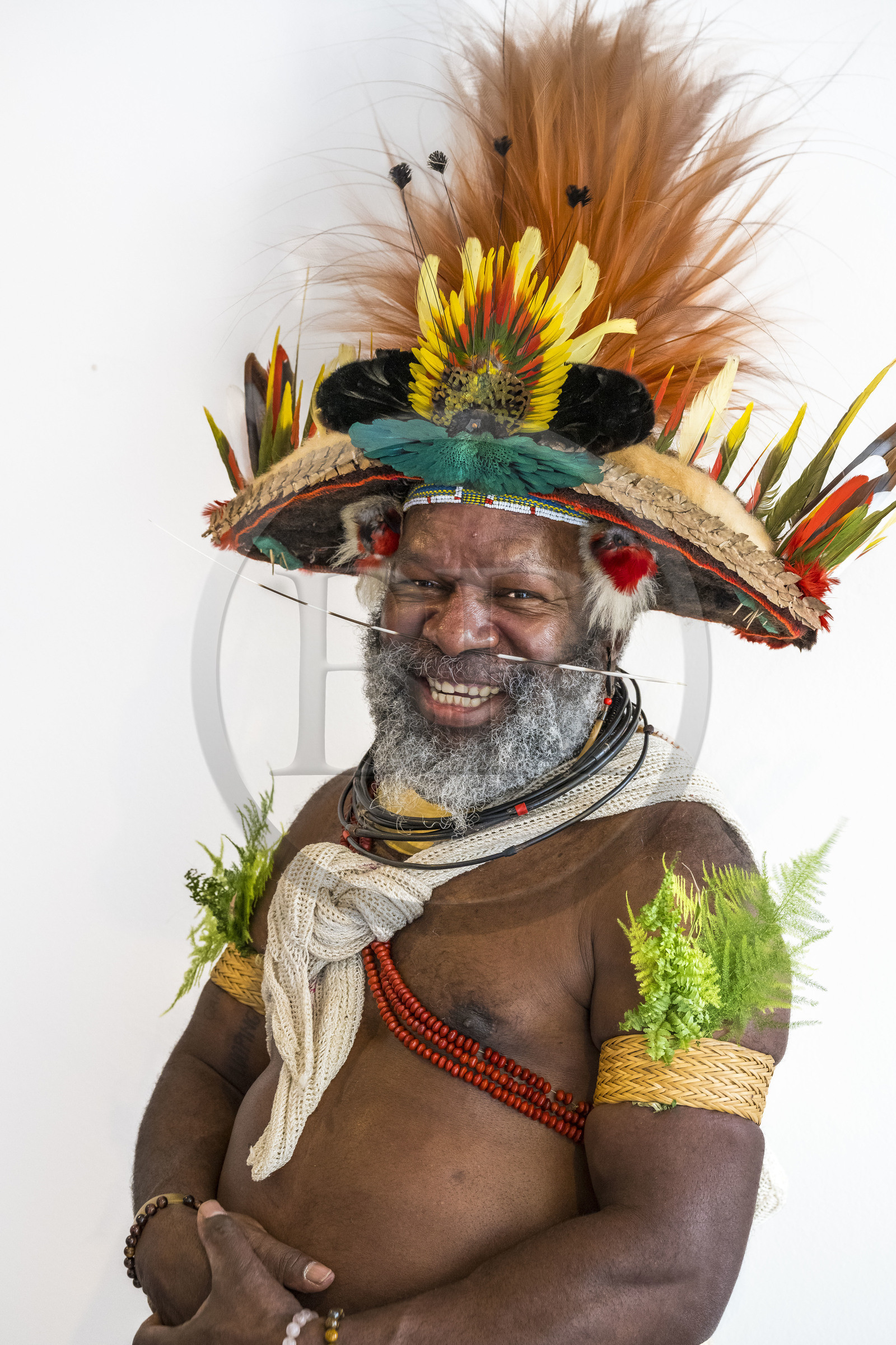 France, Paris, UNESCO Headquarters, Papuan Chief Mundiya Kepanga