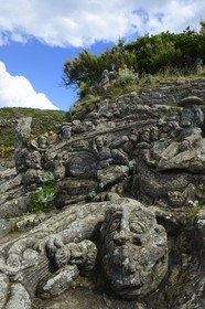 France, Ille-et-Vilaine, St Malo, Rotheneuf, stones sculpted by Foure abbot between 1870 and 1917