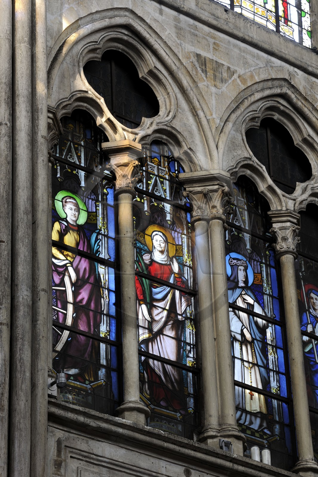 France, Paris (75), Eglise Saint-Séverin , vitraux de la fin du 15ème siècle