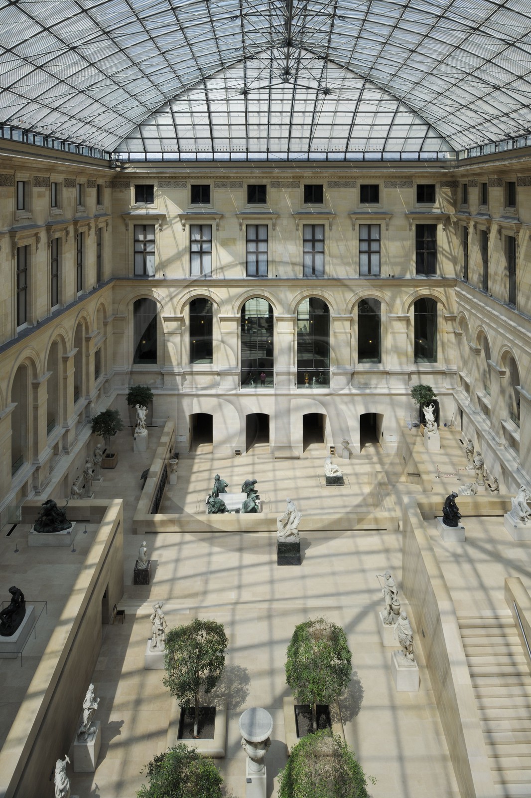 France, Paris (75), Musée du Louvre, la cour Marly