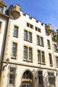 France, Moselle (57), Metz, place Sainte-Croix, Hotel de la Bulle ou de la Bulette édifice gothique construit au XIVe siècle