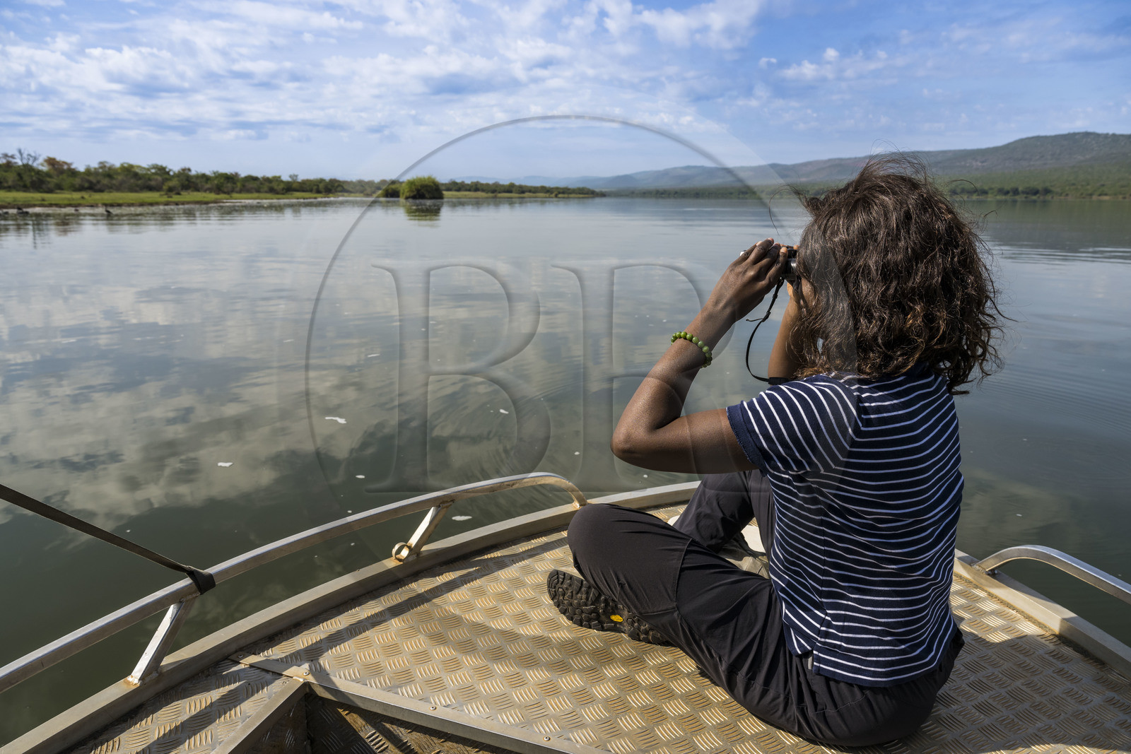 Rwanda, Parc national de l'Akagera, Safari en bateau sur le lac Ihema