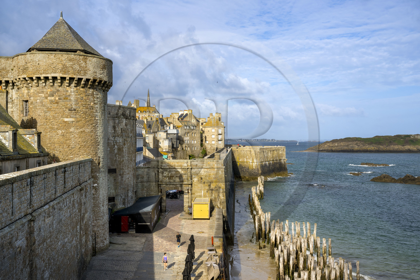 France, Ille-et-Vilaine (35), Côte d'Emeraude, Saint-Malo, les remparts Nord de la ville close