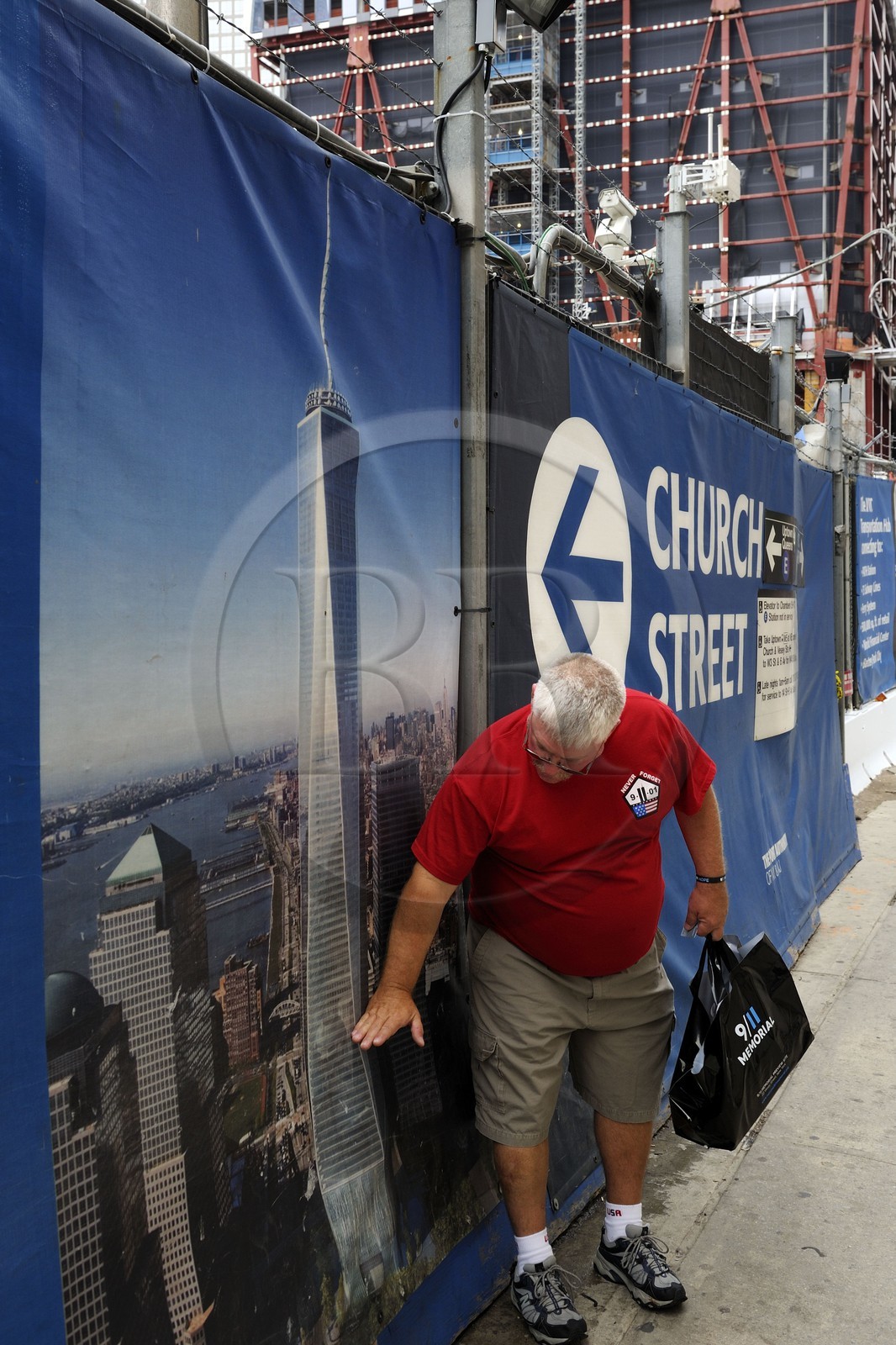 United States, New York, Manhattan, reconstruction at Ground Zero with the One World Trade Center (Freedom Tower)