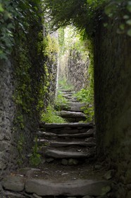 France, Finistère (29), Morlaix,  venelle de la Roche donnant sur la rue Courte
