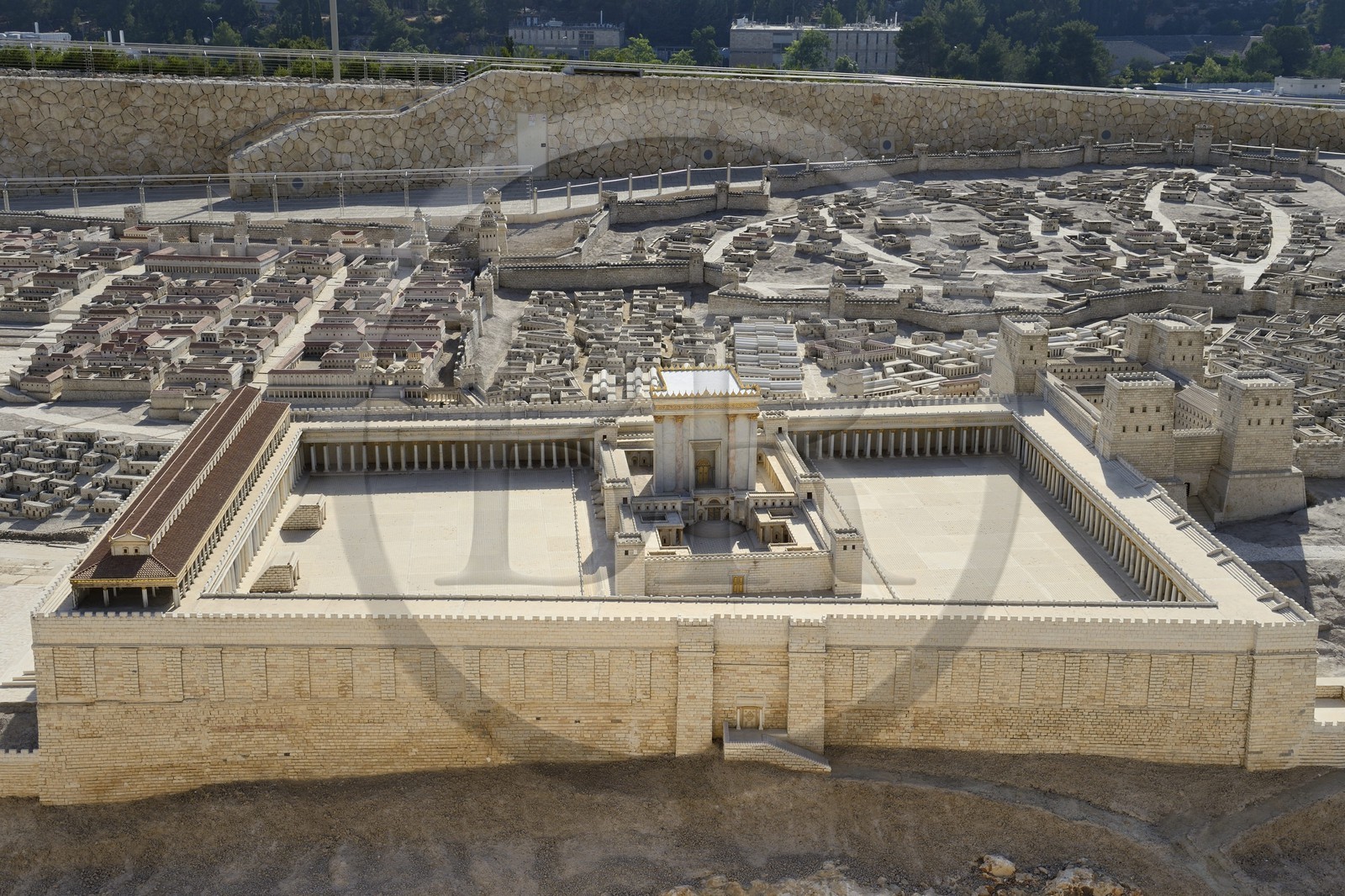 Israel, Jérusalem, quartier de Guivat Ram, musée d'Israel,   de Jérusalem à l'époque du Second Temple sous Hérode 1er le Grand, réplique du Temple d'Hérode