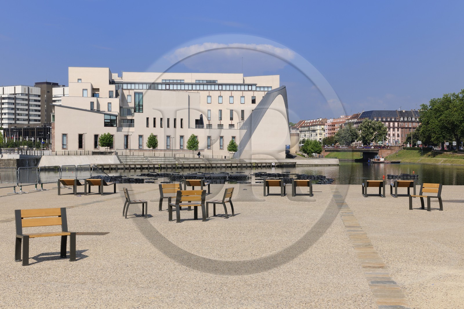 France, Bas Rhin, Strasbourg, development of port du Rhin (Rhine's harbour) and conversion of breakwater of Bassin d'Austerlitz, la Cite de la musique (Cultural centre dedicated to dance and music)