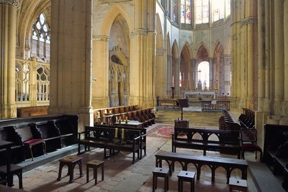 France, Allier (03), former province of Bourbonnais, Souvigny, the cluniac priory church of Saints Peter and Paul (prieuré Saint-Pierre-et-Saint-Paul), ducal necropolis of the Dukes of Bourbon