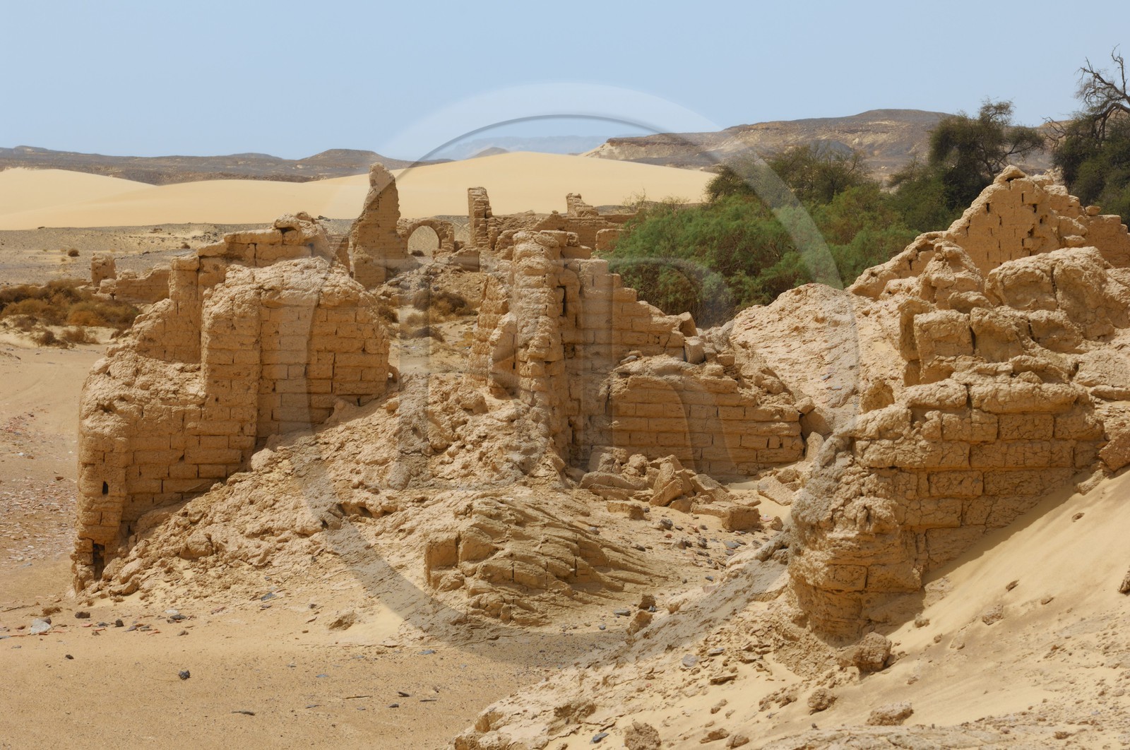 Egypte, Haute-Egypte, désert libyque, forteresse de Umm el-Dabadib au nord-est de Kharga