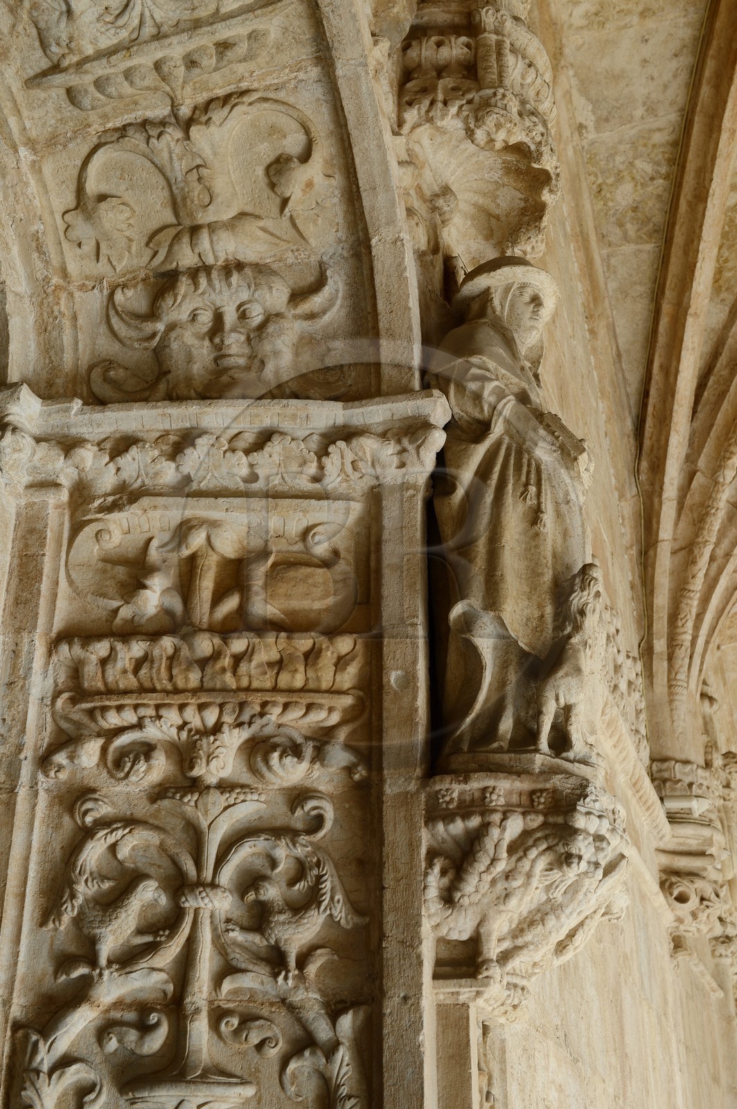 Portugal, Lisbonne, Bélem, Monastere des Hiéronymites (Mosteiro dos Jerónimos), classé Patrimoine Mondial de l'UNESCO, le cloitre