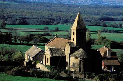 France, Saone et Loire, la chapelle sous Brancion, a romanic chapel