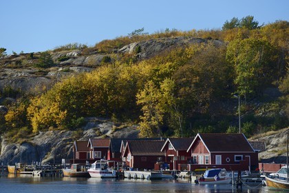 Suède, Västra Götaland, Iles Koster, le detroit de Koster à Vastra bryggan sur l'Ile de Nordkoster