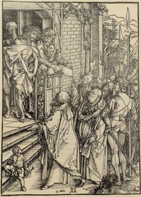 France, Marne (51), Reims, musée Hôtel le Vergeur, gravure originale de Albrecht Durer extrait d'une série sur la Passion du Christ