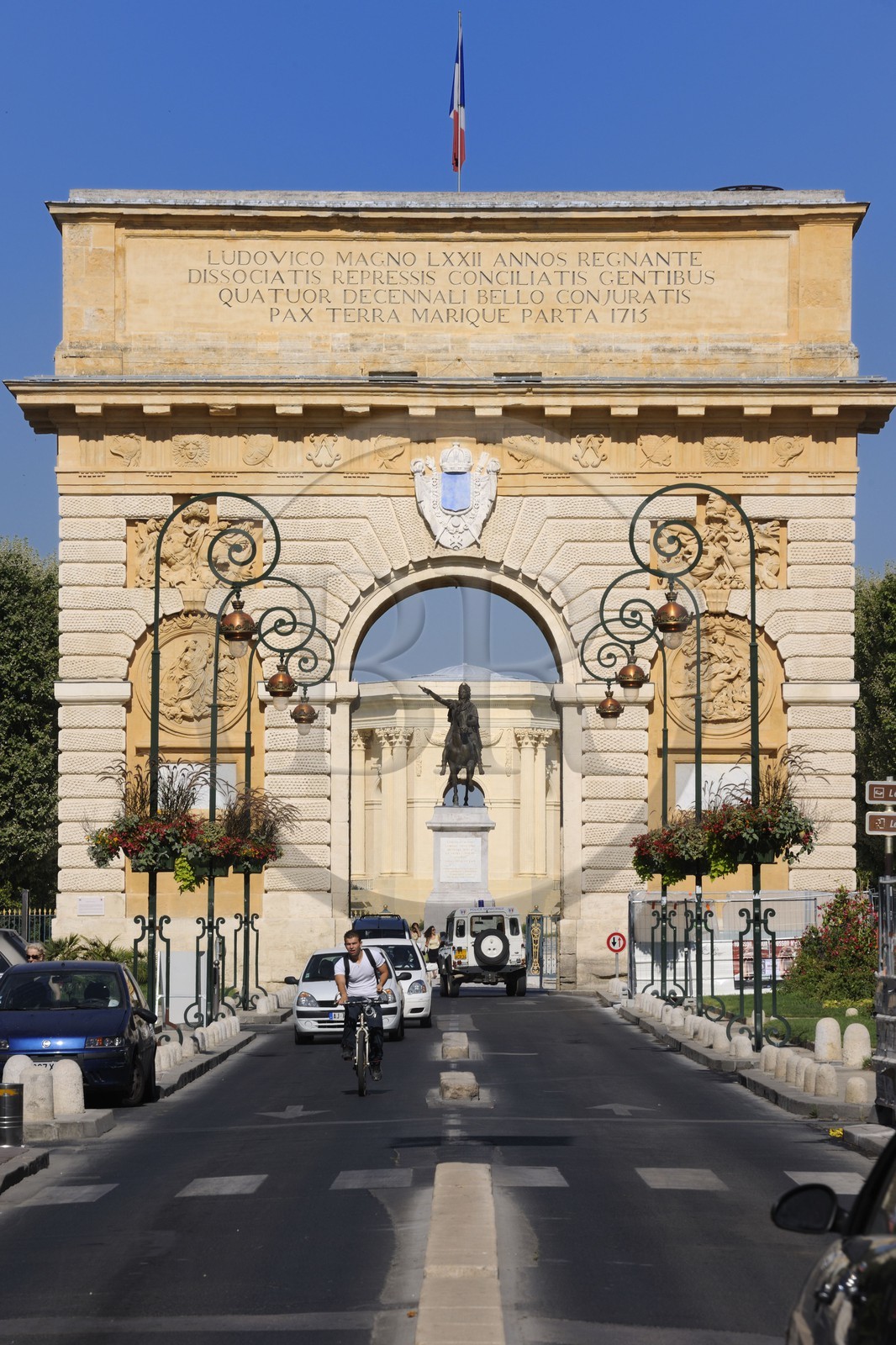 France, Hérault (34), Montpellier, Porte du Peyrou, arc de triomphe